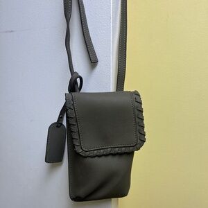 Sole Society Leather Crossbody Phone Bag